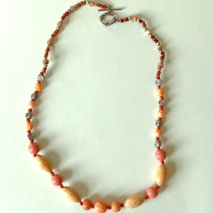 Coral bead necklace